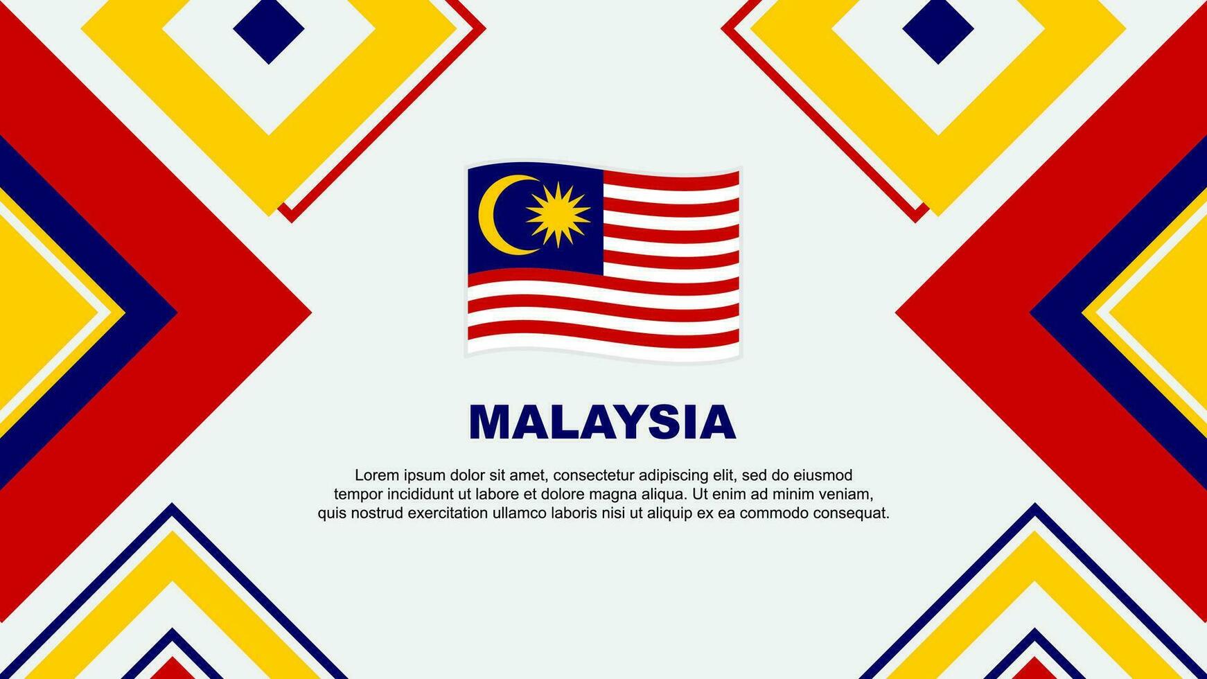 Malaysia Flag Abstract Background Design Template. Malaysia Independence Day Banner Wallpaper Vector Illustration. Malaysia Independence Day
