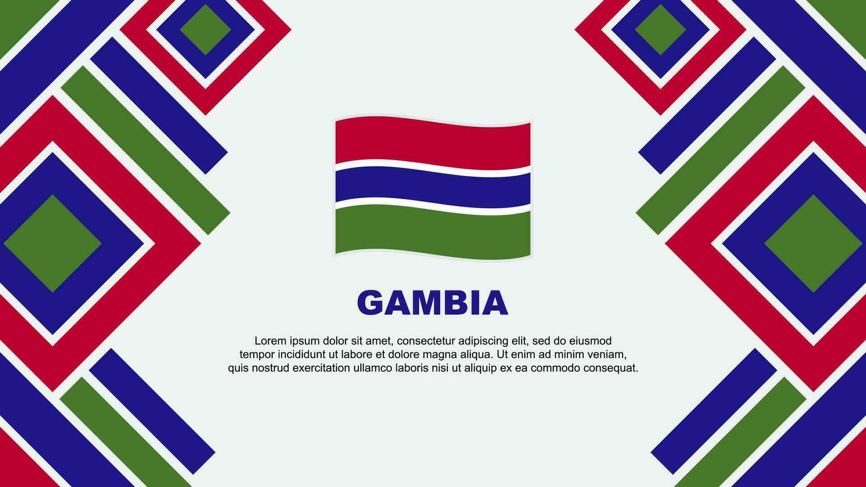 Gambia bandera resumen antecedentes diseño modelo. Gambia independencia día bandera fondo de pantalla vector ilustración. Gambia