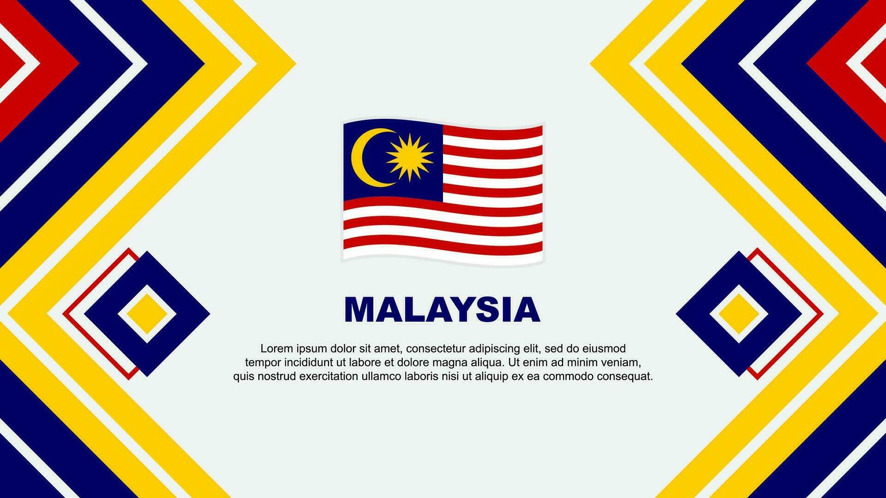 Malaysia Flag Abstract Background Design Template. Malaysia Independence Day Banner Wallpaper Vector Illustration. Malaysia Design