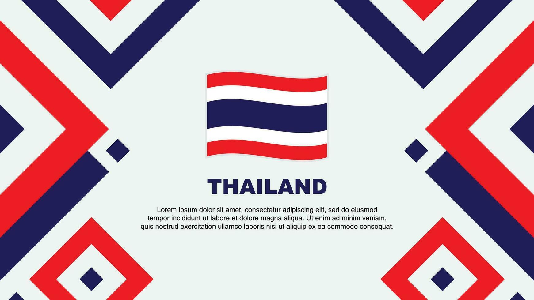 Thailand Flag Abstract Background Design Template. Thailand Independence Day Banner Wallpaper Vector Illustration. Thailand Template