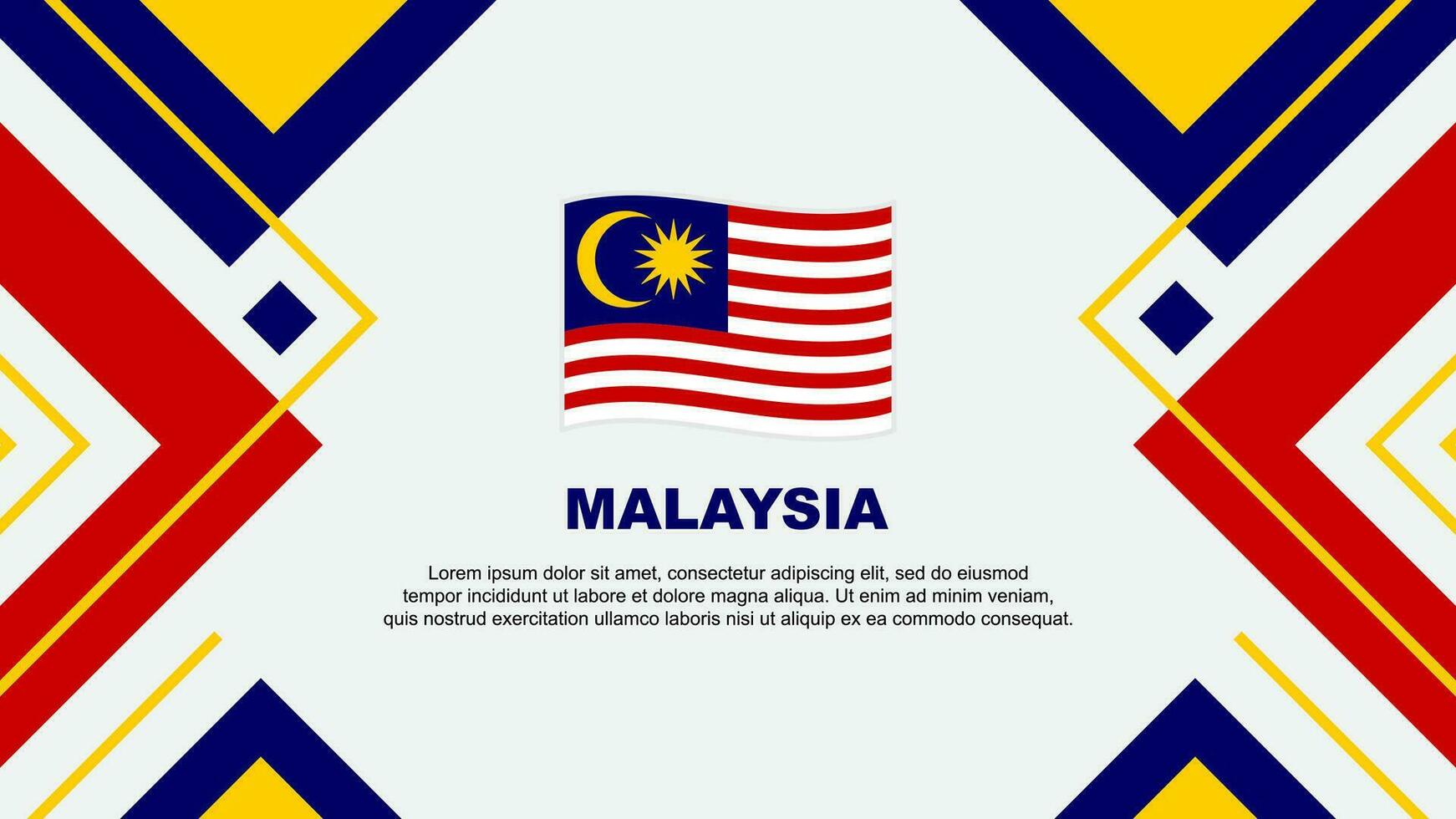 Malaysia Flag Abstract Background Design Template. Malaysia Independence Day Banner Wallpaper Vector Illustration. Malaysia Illustration