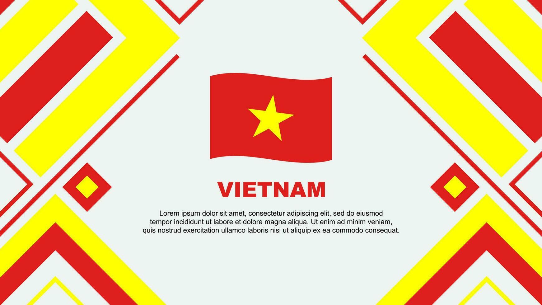 Vietnam bandera resumen antecedentes diseño modelo. Vietnam independencia día bandera fondo de pantalla vector ilustración. Vietnam bandera