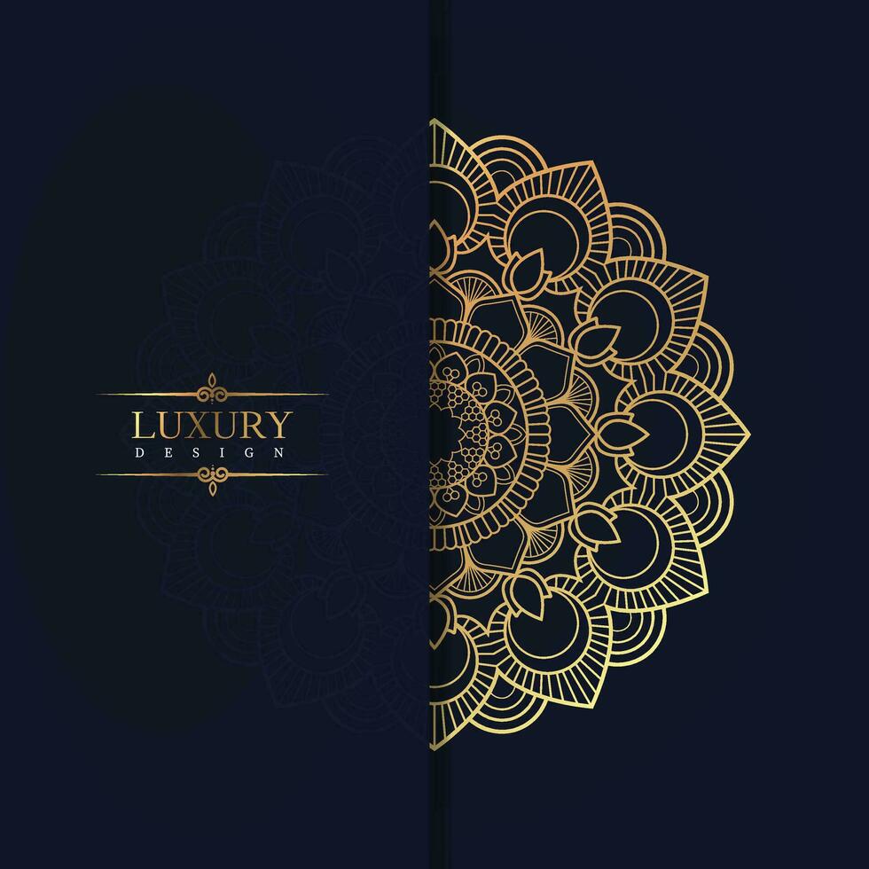 golden luxury geometric mandala design vector creative ornamental decorative pattern
