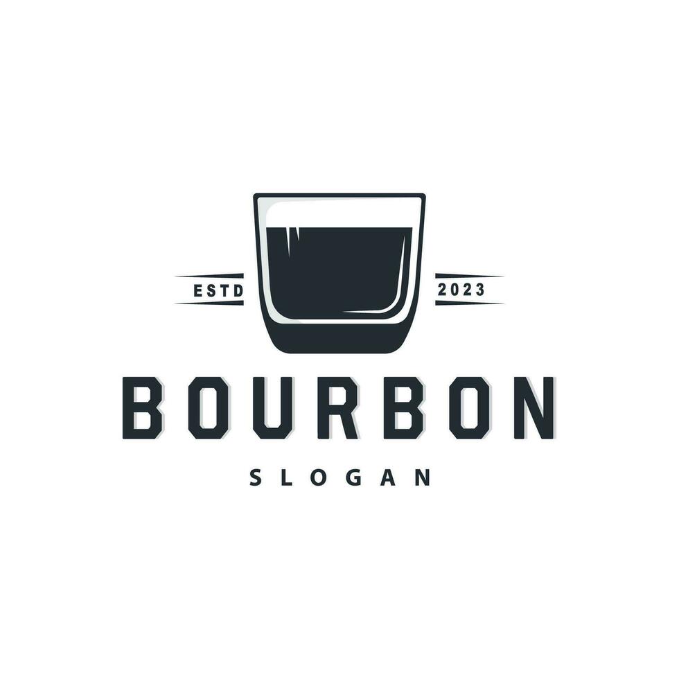 Whiskey Logo, Drink Label Design With Old Retro Vintage Ornament Illustration Premium Template vector