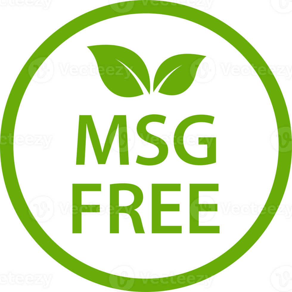 MSG FREE icon. Glutamate no added food package sign for your website design, logo, app, UI.illustration png