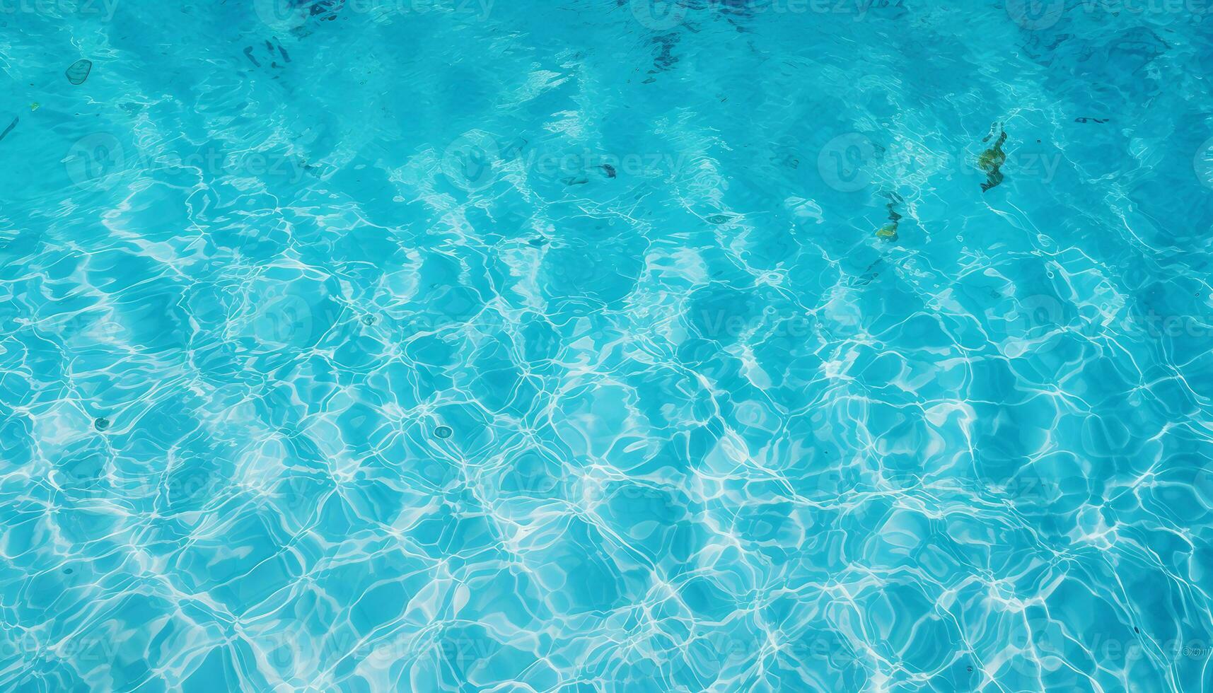water swimming pool texture top view, Blue ripped water in swimming pool, abstract summer banner background water waves in sunlight with copy space photo
