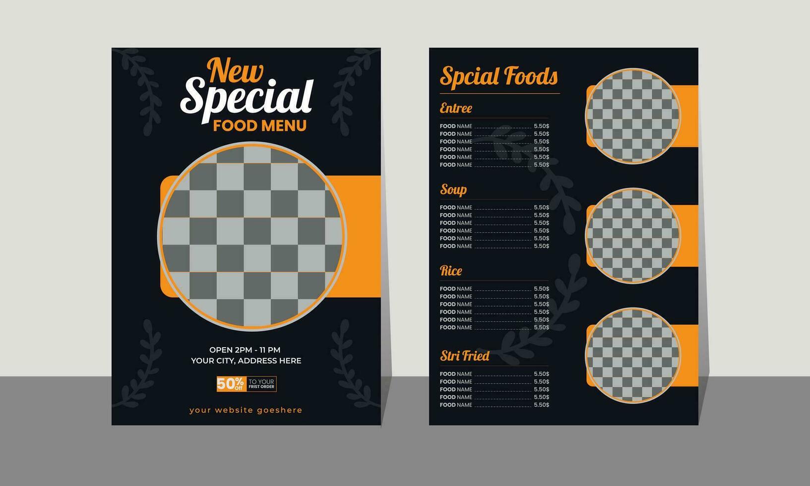 Restaurant food menu design set Free Vector