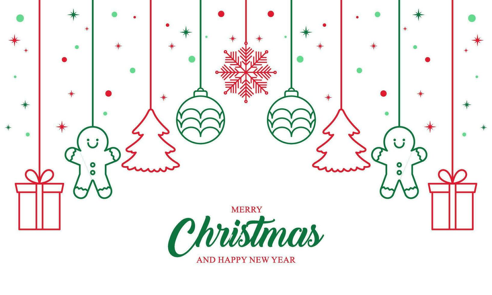 Merry Christmas decoration banner background vector