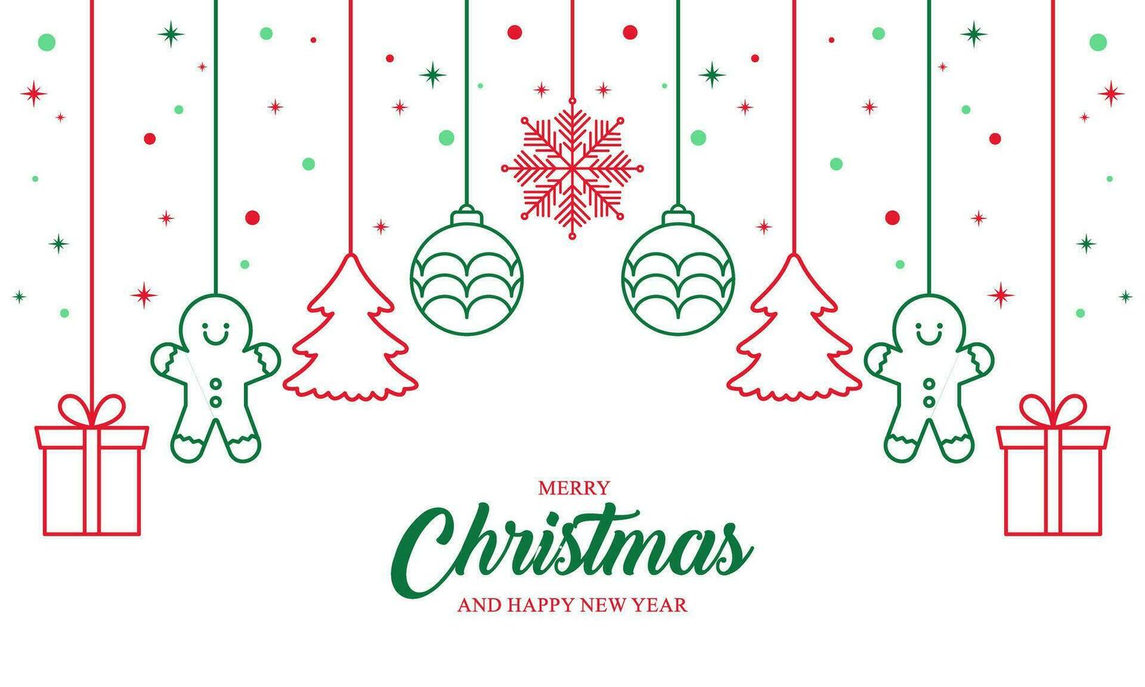 Merry Christmas decoration banner background vector