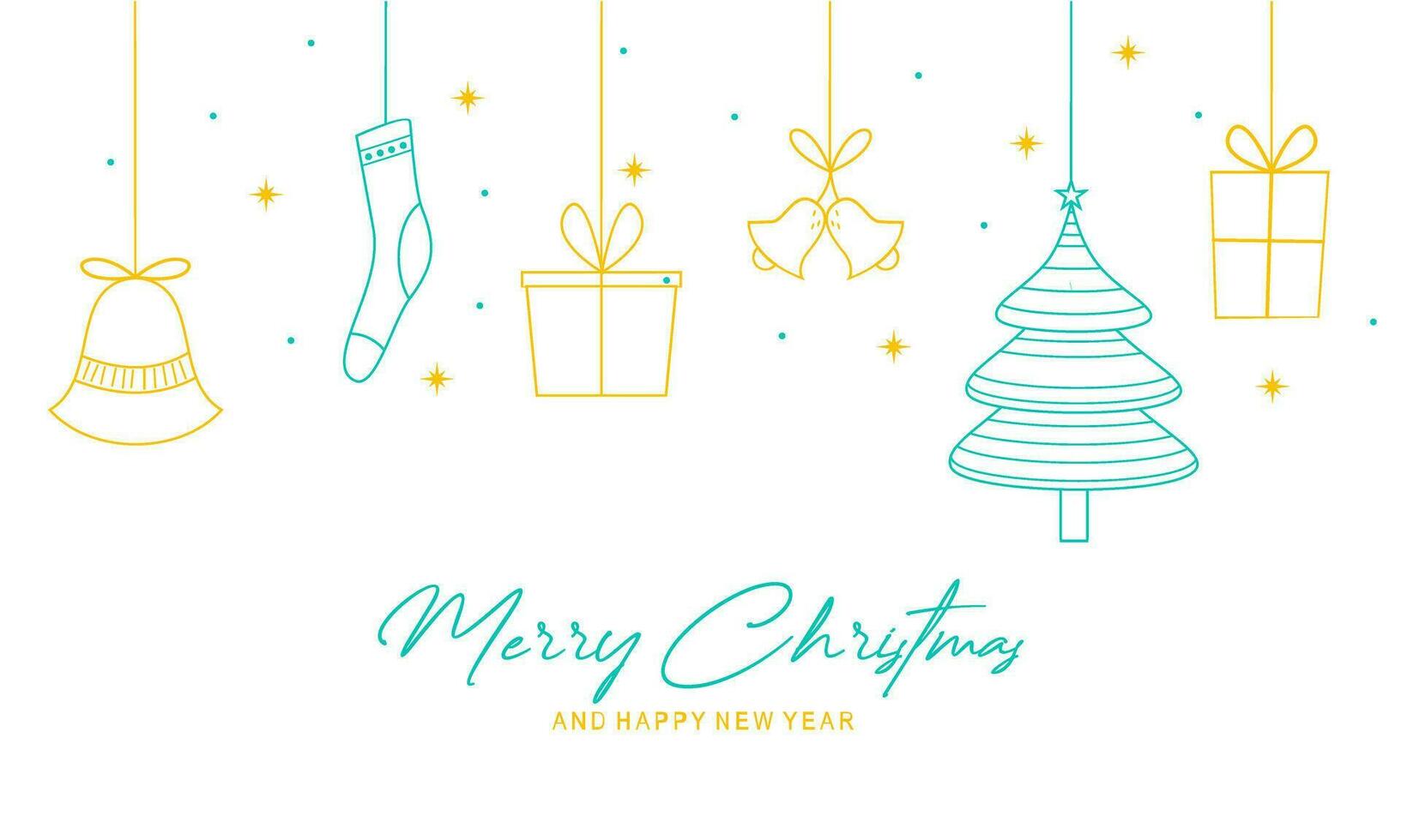 Merry Christmas decoration banner background vector