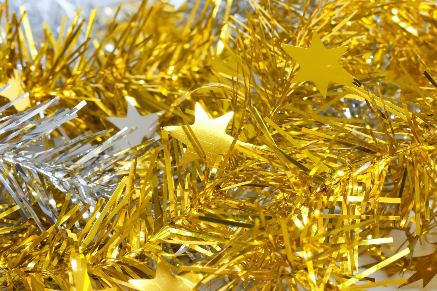 gold and silver ribbon for christmas decorate photo