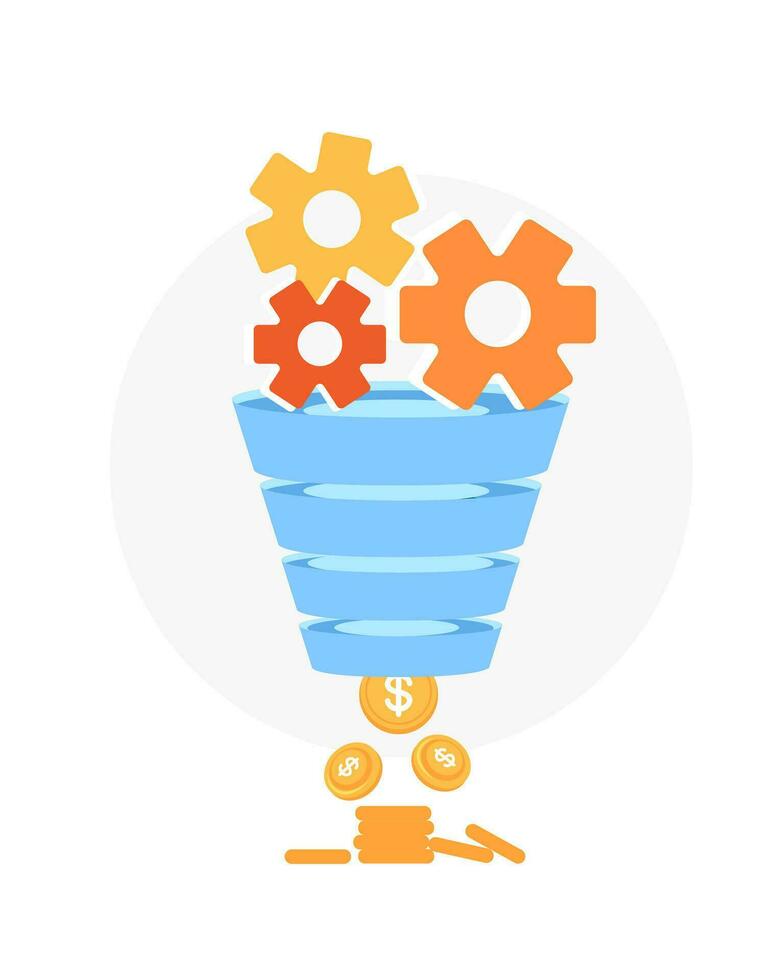 Vector illustration depicting the mechanism of business and marketing.