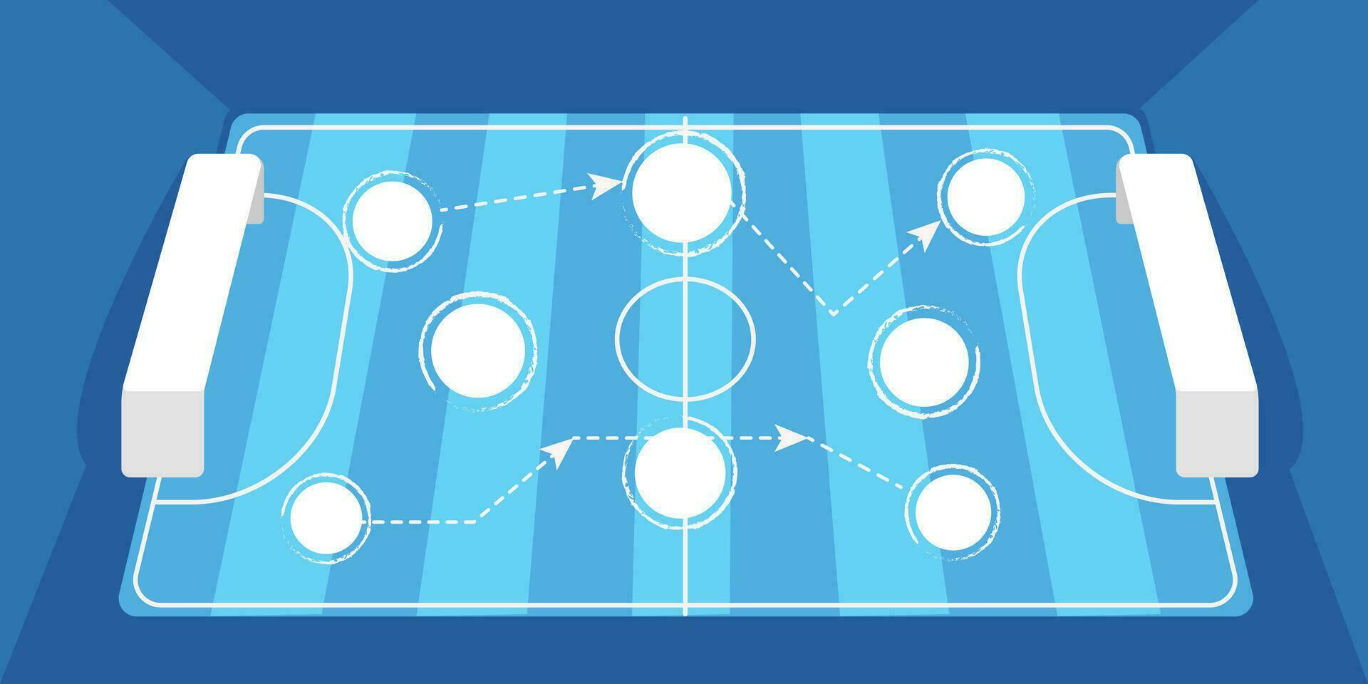 Vector illustration of a football game scheme.