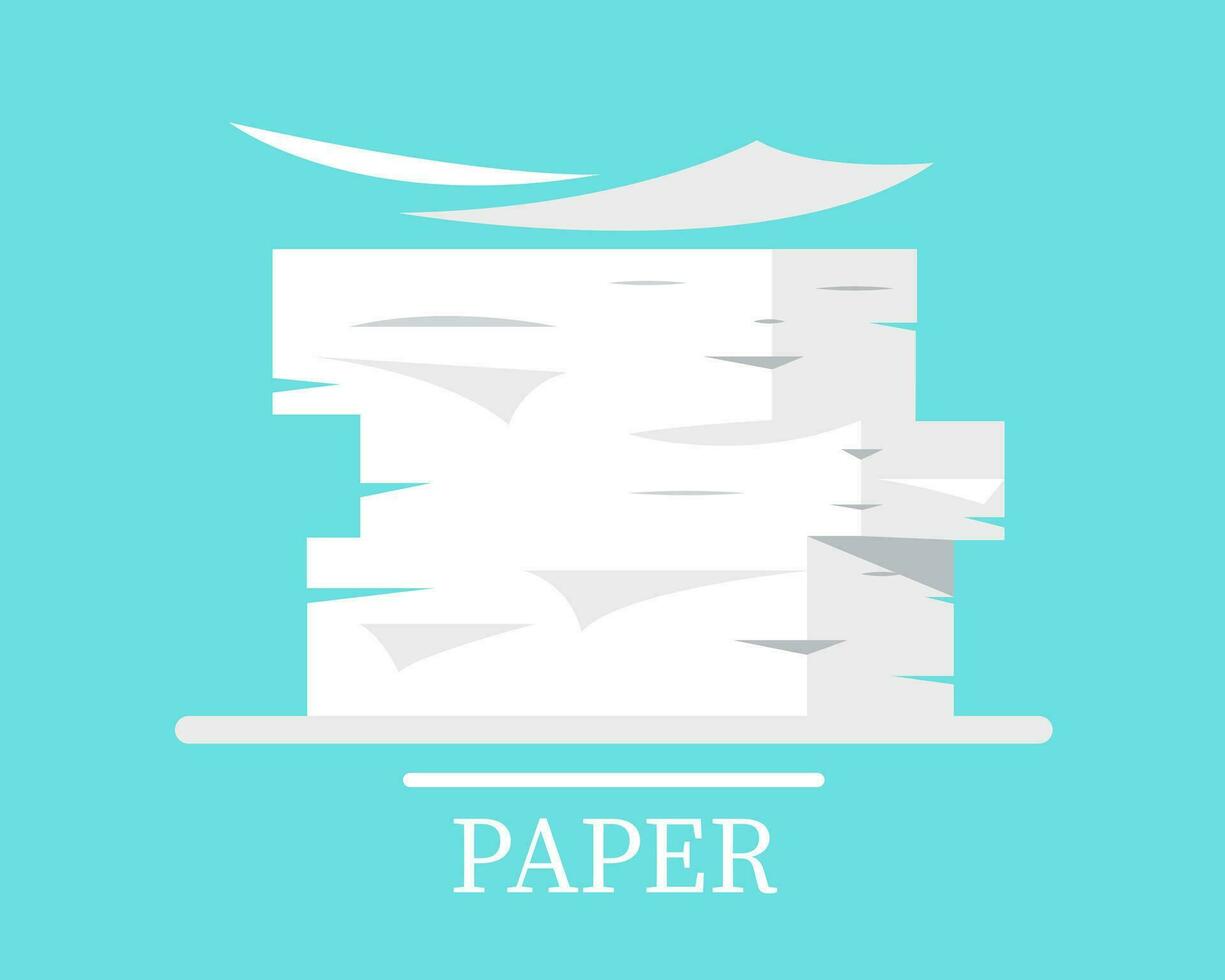 Vector illustration depicting a stack of paper.