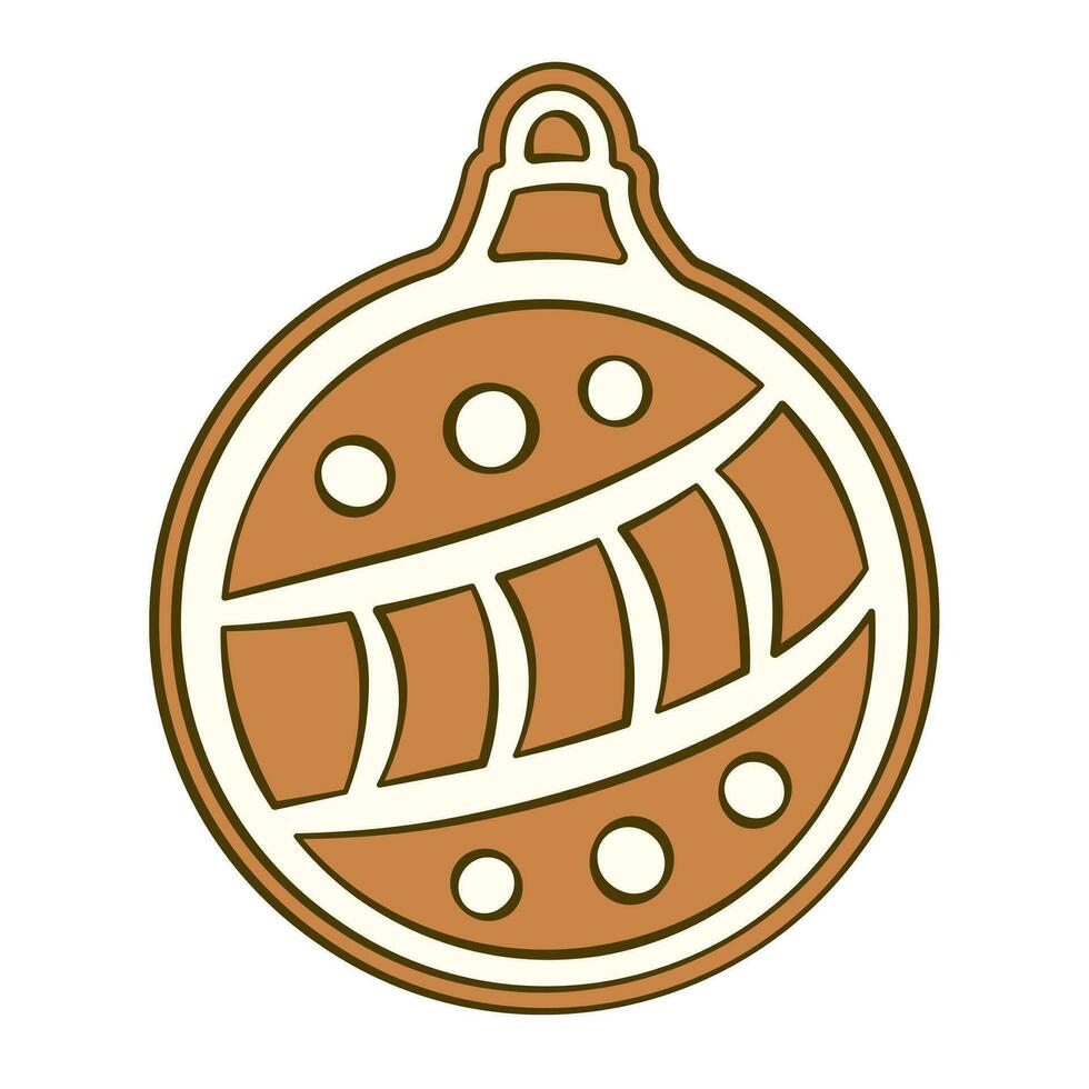 Gingerbread bauble. Cartoon. Vector illustration