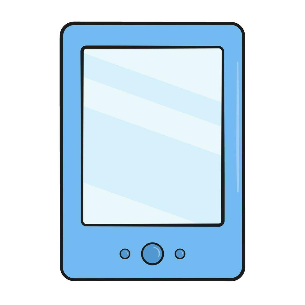 Ebook reader. Cartoon vector