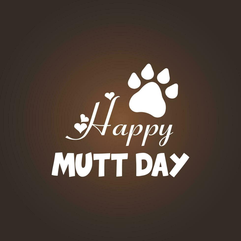 National mutt day is celebrated twice a year, on july 31 and december 2. Vector illustration on the theme of national mutt day. Template for banner, greeting card, poster with background.