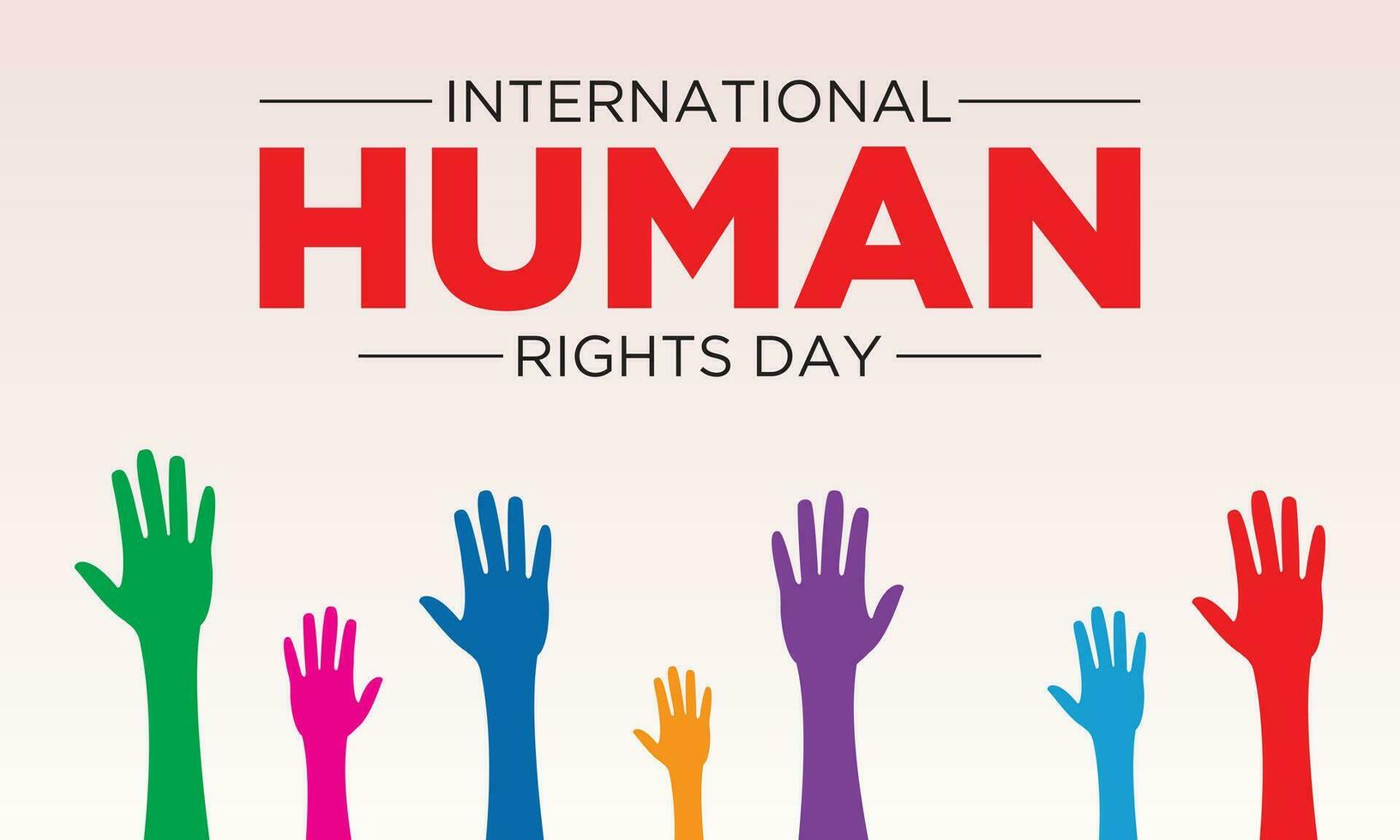 Vector illustration on the theme of international human rights day. December 10. Template for banner, greeting card, poster with background.