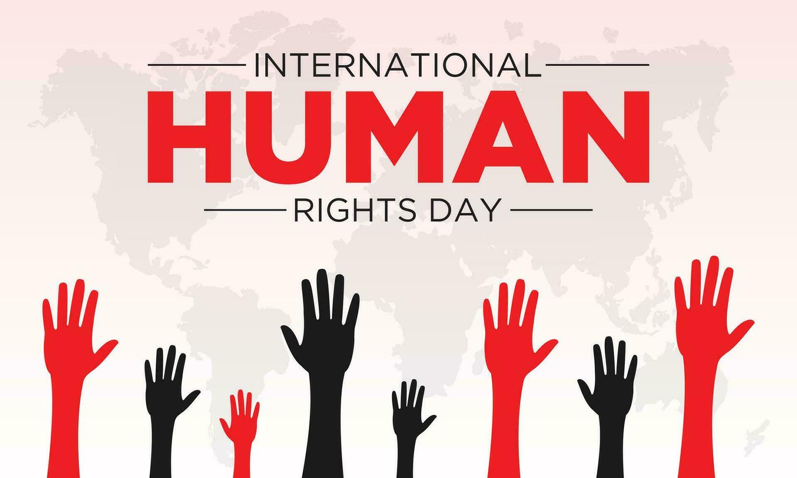 Human rights day is observed every year on december 10. Vector illustration on the theme of international human rights day. Template for banner, greeting card, poster with background.