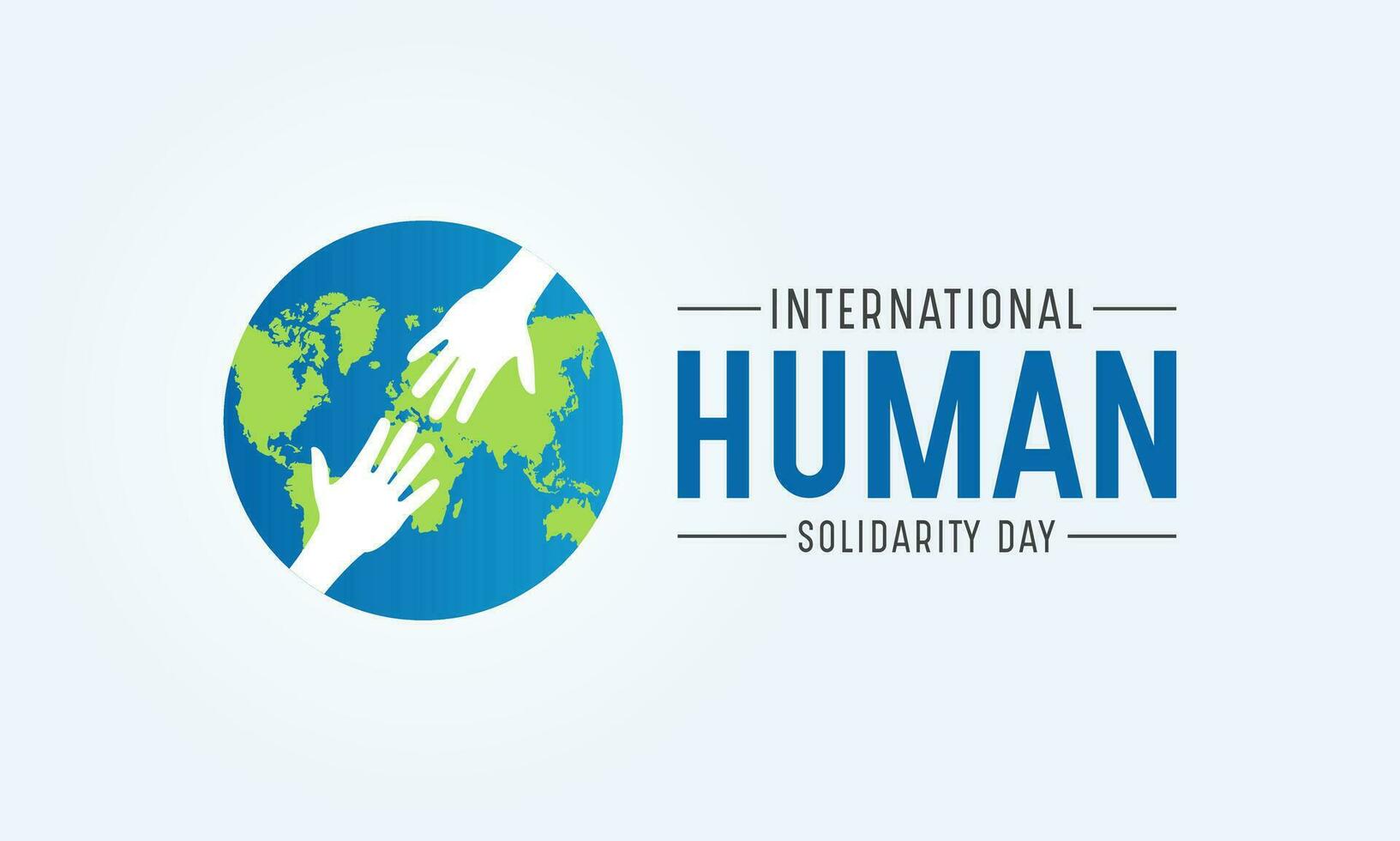 International Human Solidarity Day is observed every year on December 20. Vector template for banner, greeting card, poster with background. Vector illustration.