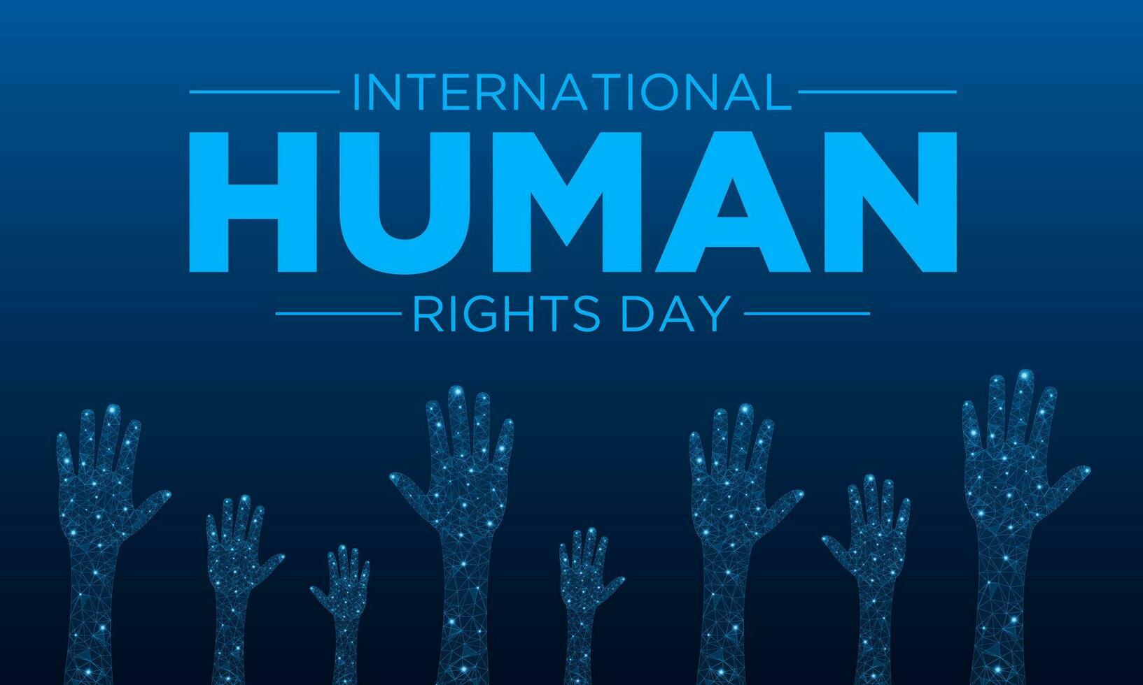 Human rights day is observed every year on december 10. Vector illustration on the theme of international human rights day. Template for banner, greeting card, poster with background.