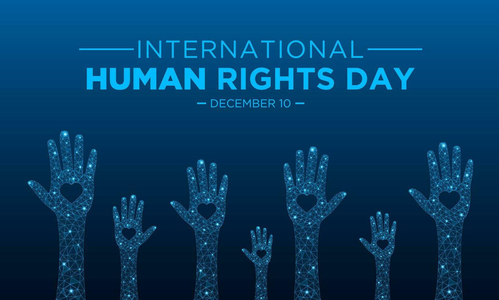 vector ilustración en el tema de internacional humano derechos día. diciembre 10 modelo para bandera, saludo tarjeta, póster con antecedentes.