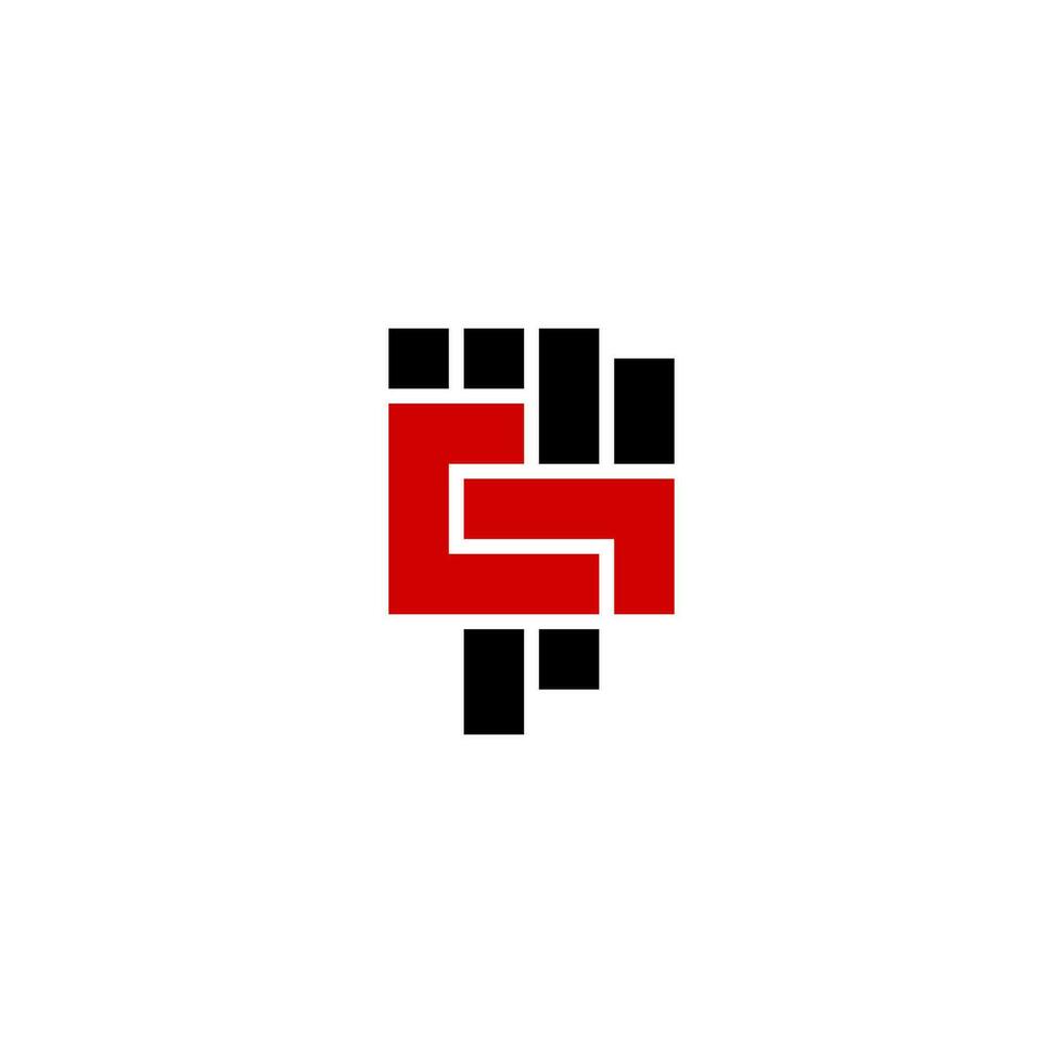 Letter G Monogram Logo Forming A Fist vector