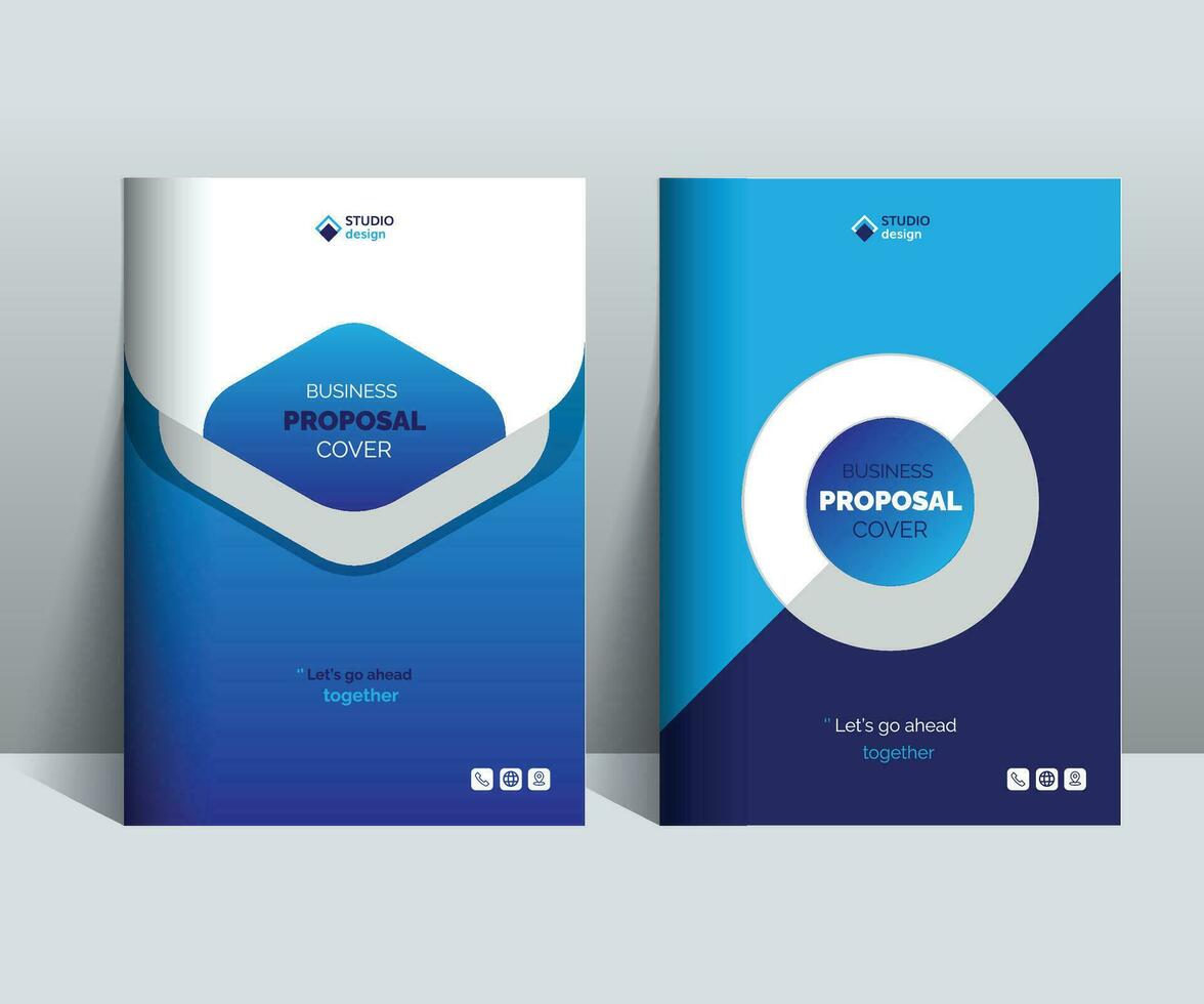 Proposal Cover Design template Concepts adept for multipurpose Projects vector