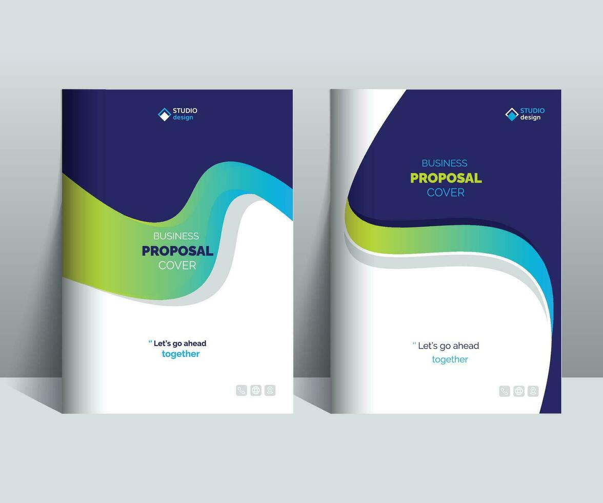 Proposal Cover Design template Concepts adept for multipurpose Projects vector