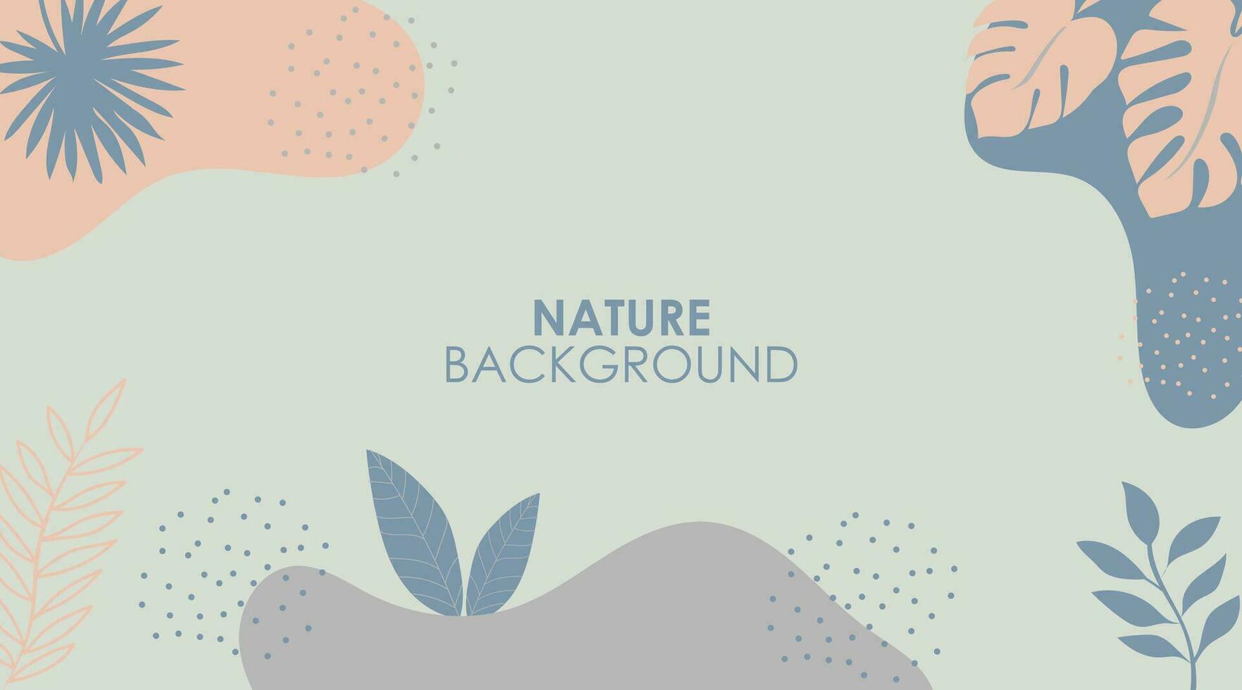 Vector Nature Background With Leaf Ornament