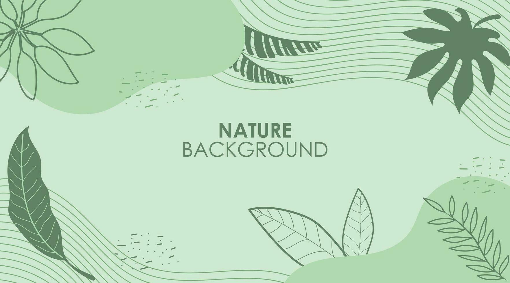 Vector Nature Background With Leaf Ornament