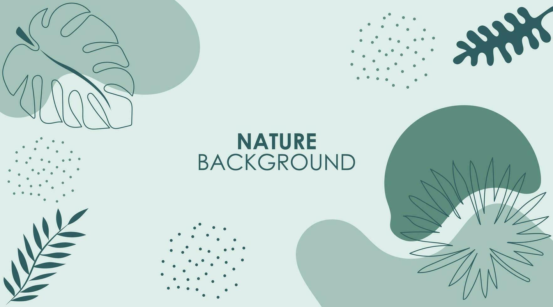 Vector Nature Background With Leaf Ornament