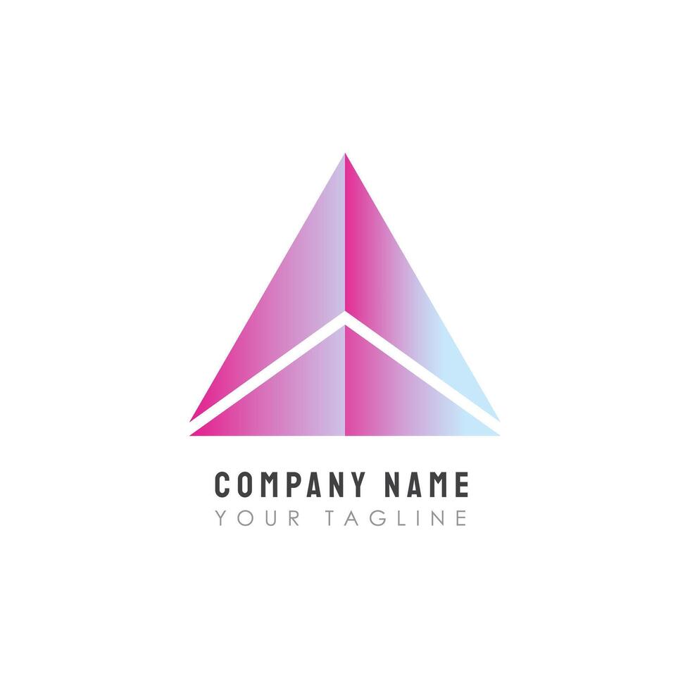 Vector Gradient Logo Triangle Purple
