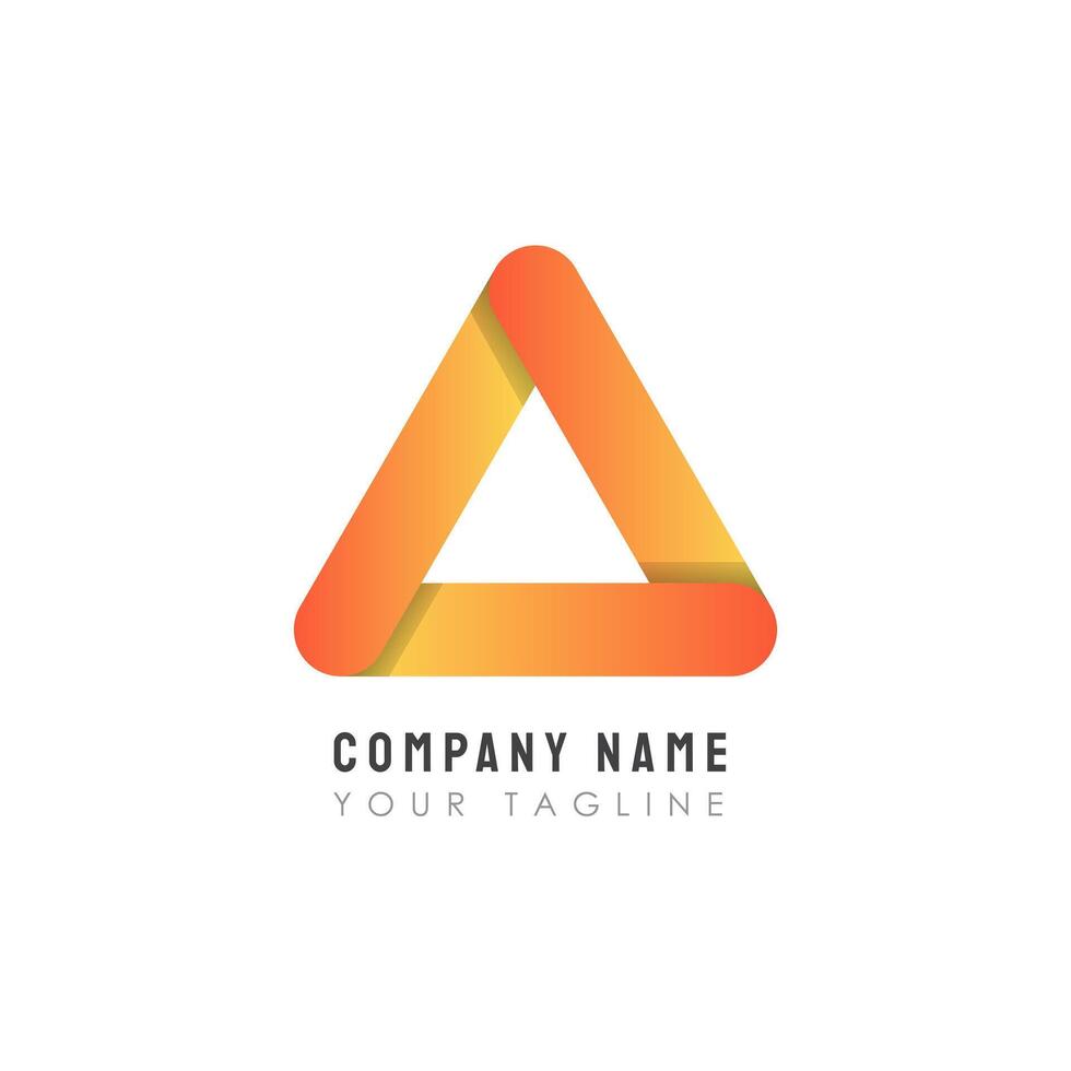 Vector Gradient Logo Triangle Orange