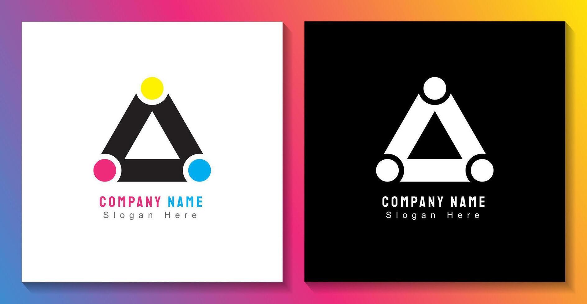 Vector Gradient Logo Triangle