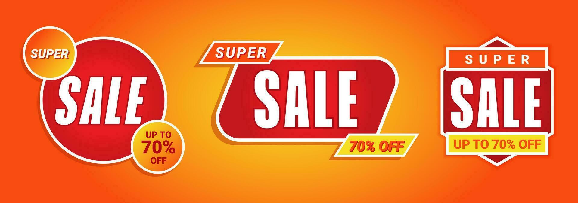 Super Sale Discount Template Banner Promotion perfect for your merchandise promotion vector