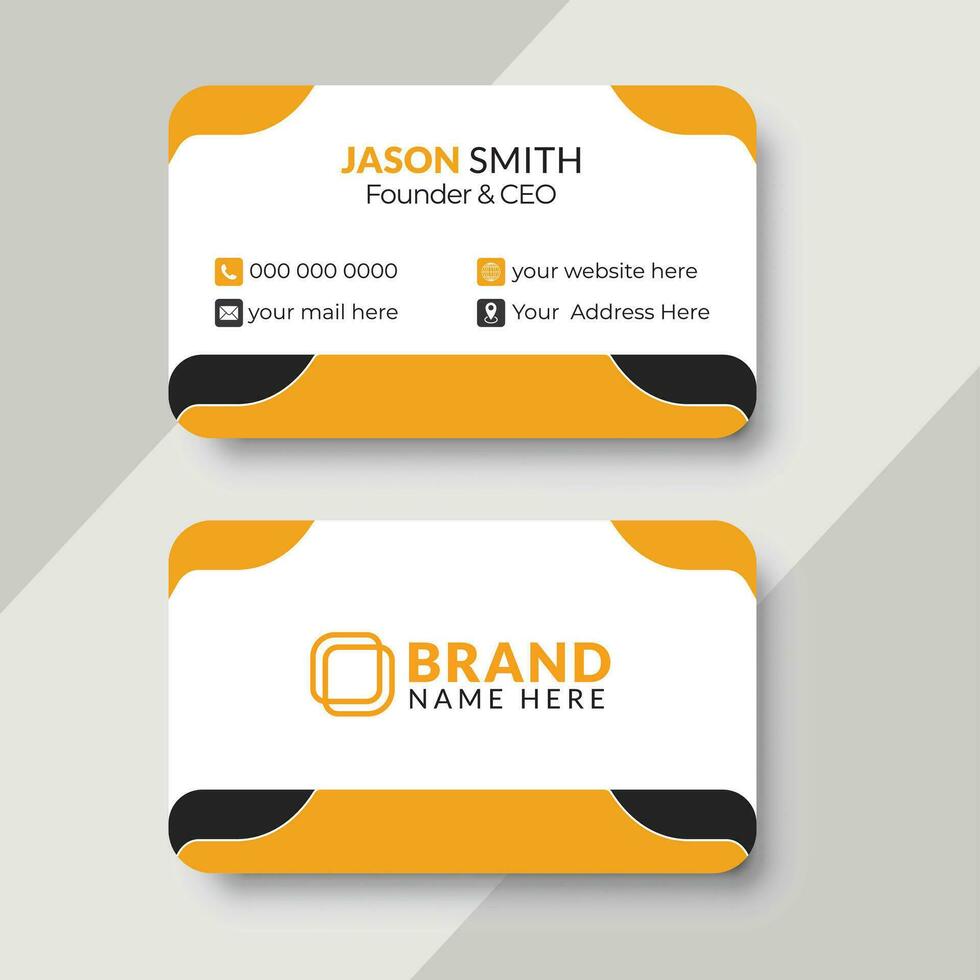 Business card design  with creative and modern style layout, Clean and minimalistic visiting card design template. vector