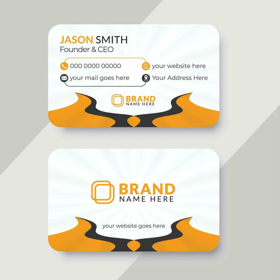 Business card design  with creative and modern style layout, Clean and minimalistic visiting card design template. vector