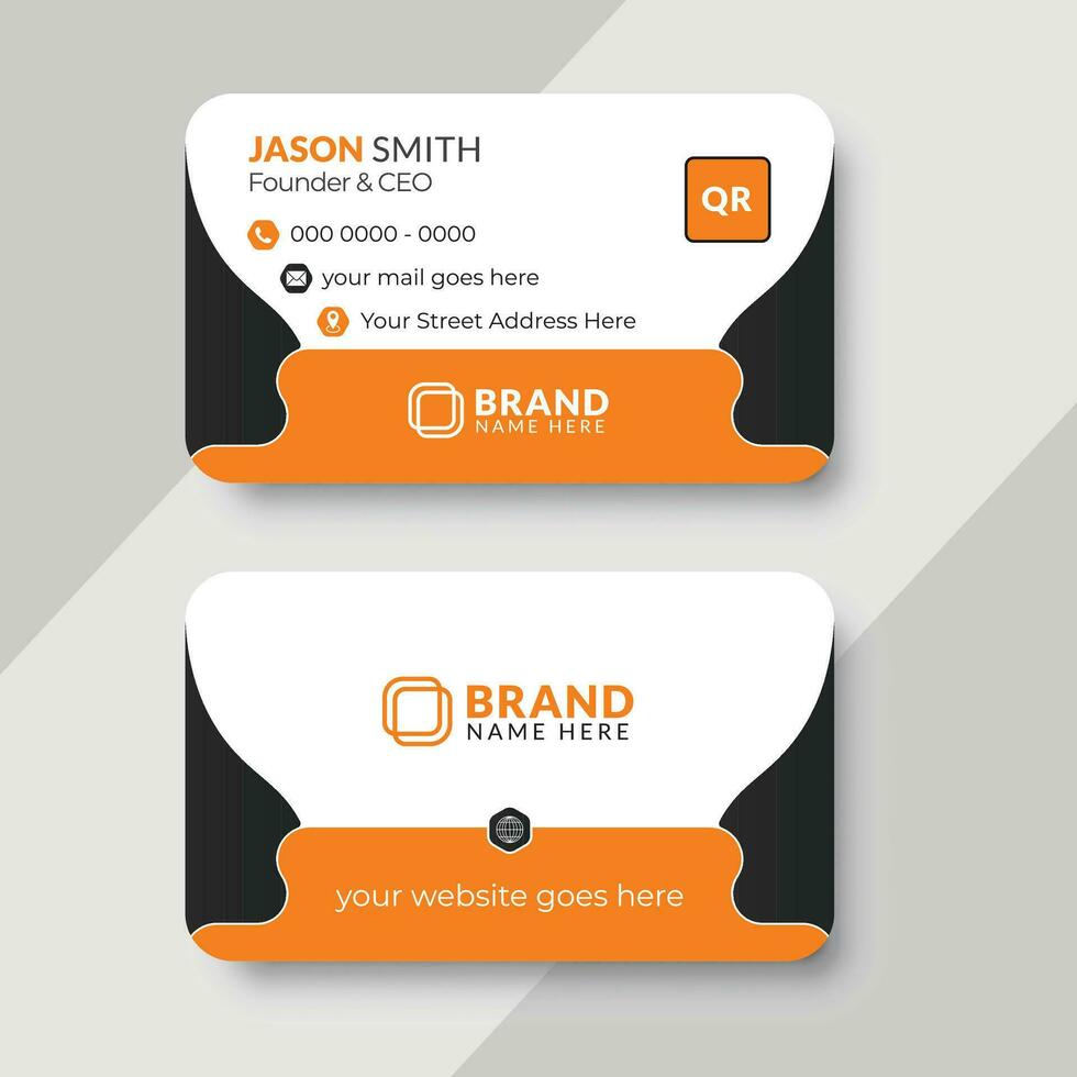 Business card design  with creative and modern style layout, Clean and minimalistic visiting card design template. vector