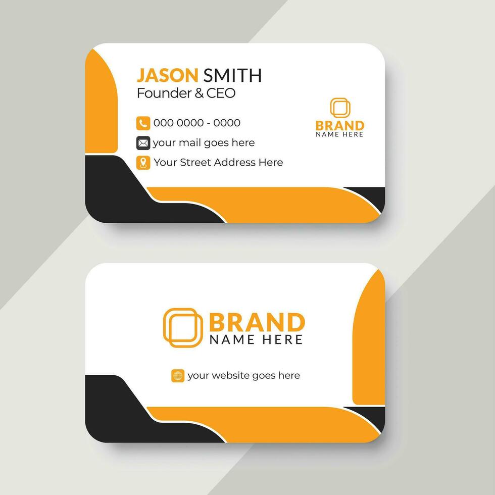 Business card design  with creative and modern style layout, Clean and minimalistic visiting card design template. vector