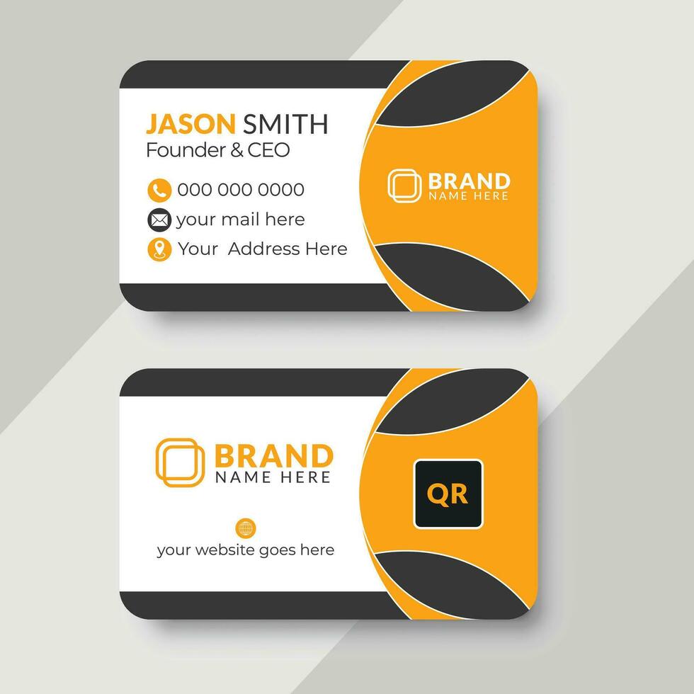 Business card design  with creative and modern style layout, Clean and minimalistic visiting card design template. vector