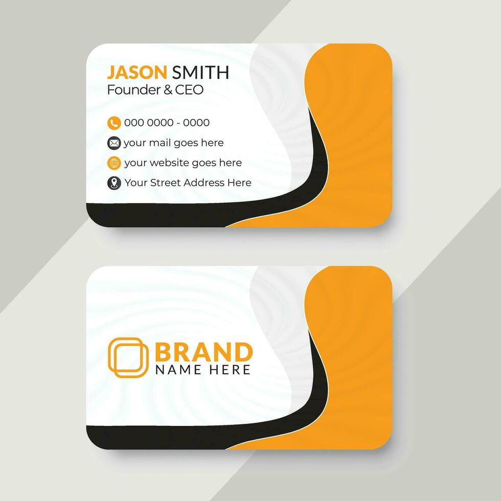 Business card design  with creative and modern style layout, Clean and minimalistic visiting card design template. vector