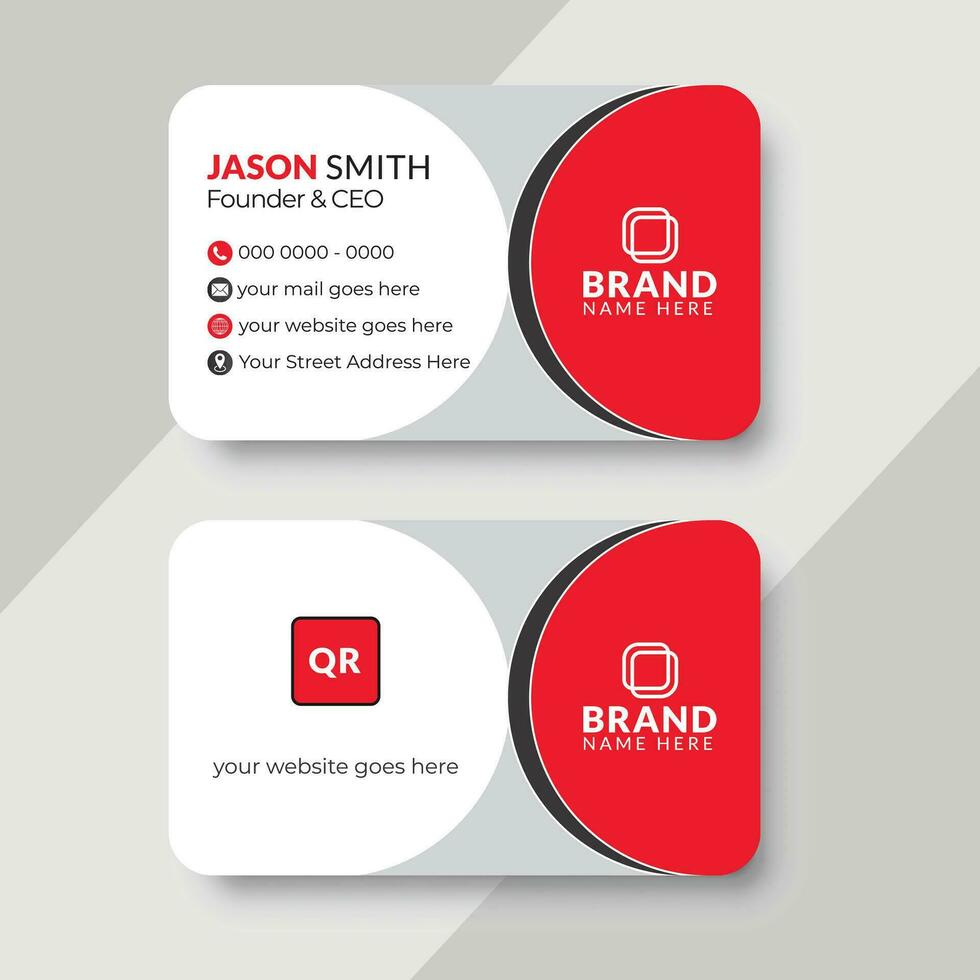 Business card design  with creative and modern style layout, Clean and minimalistic visiting card design template. vector