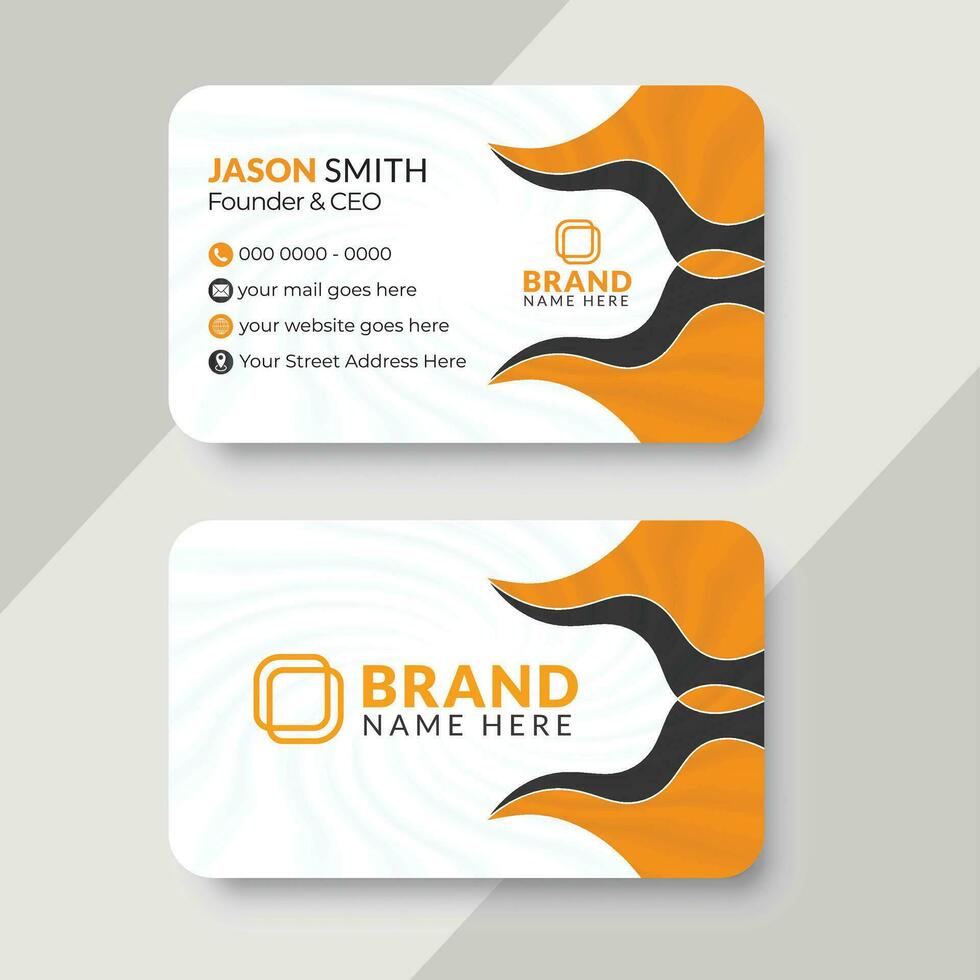 Business card design  with creative and modern style layout, Clean and minimalistic visiting card design template. vector