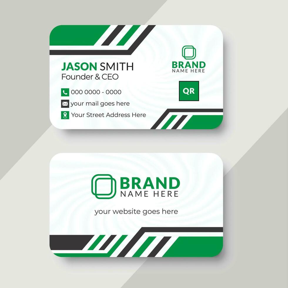 Business card design  with creative and modern style layout, Clean and minimalistic visiting card design template. vector