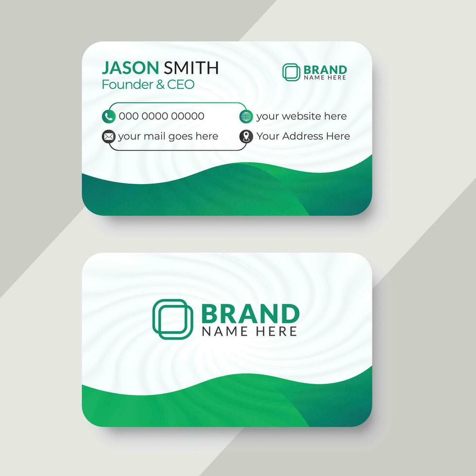 Business card design  with creative and modern style layout, Clean and minimalistic visiting card design template. vector