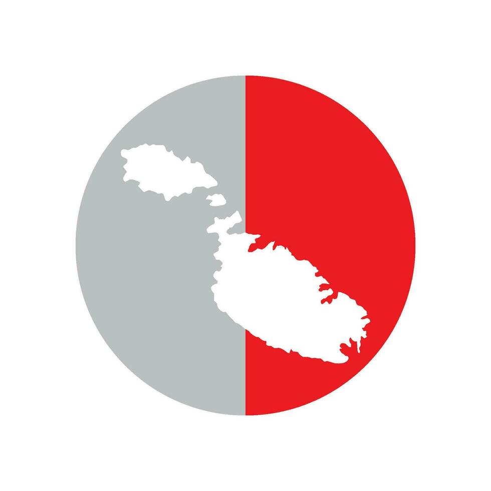 Malta mapa icono vector