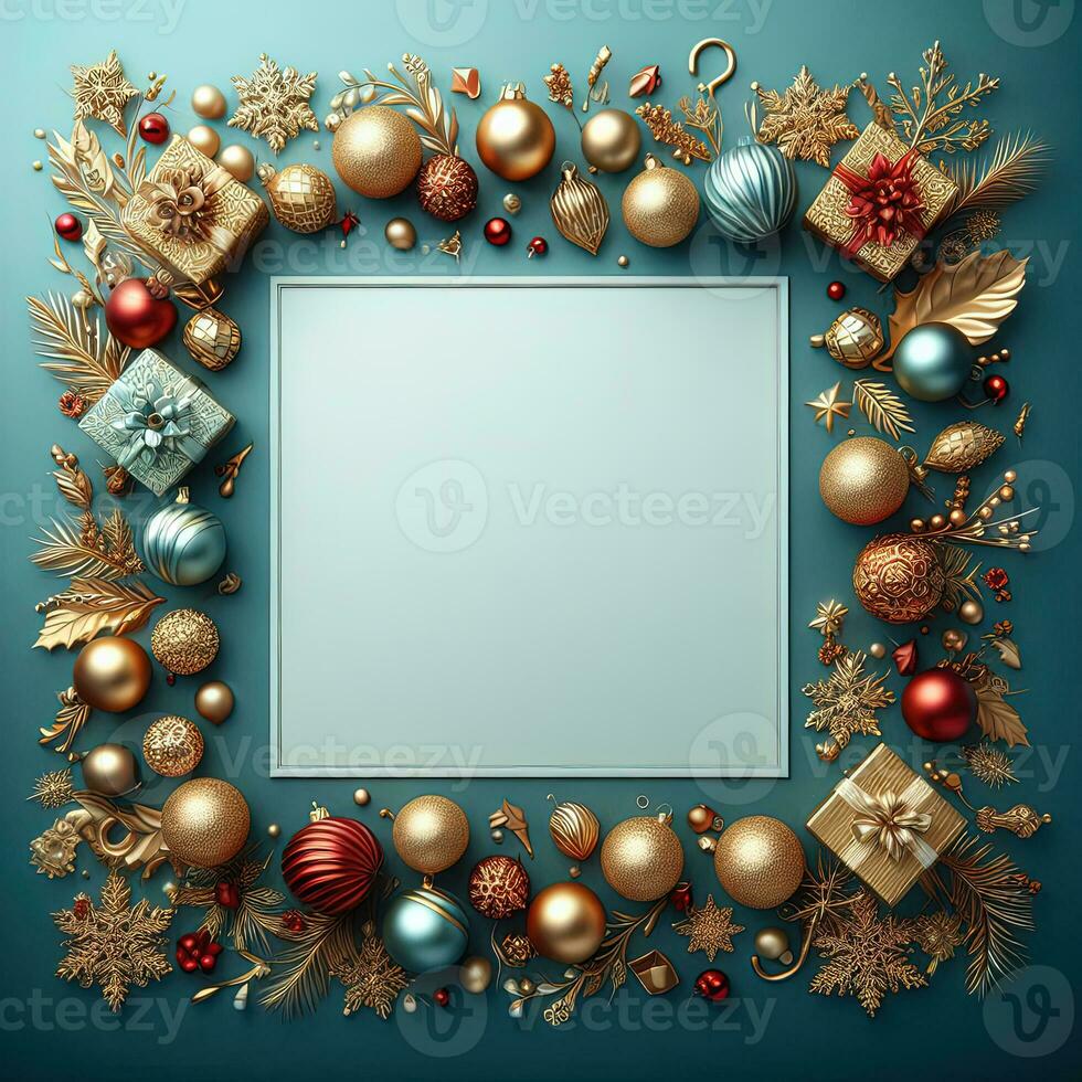 AI generated ai generative, podium display for Merry Christmas or happy New Year background photo