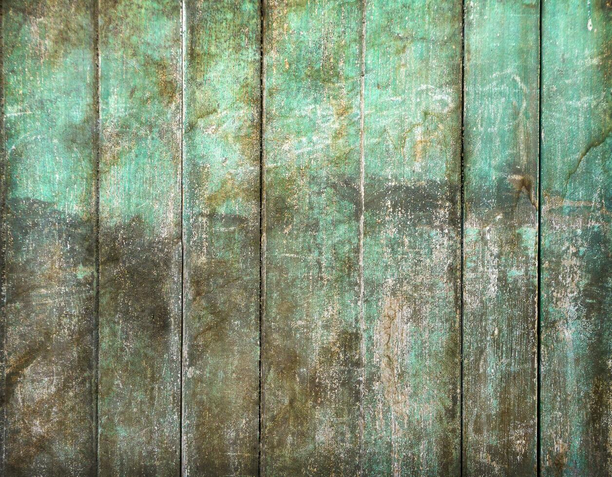 Green old wood texture background photo