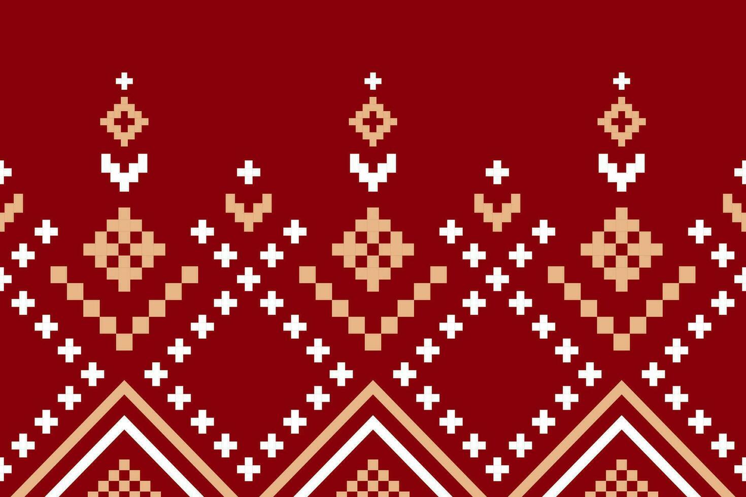 rojo tradicional étnico modelo cachemir flor ikat antecedentes resumen azteca africano indonesio indio sin costura modelo para tela impresión paño vestir alfombra cortinas y pareo de malasia vector